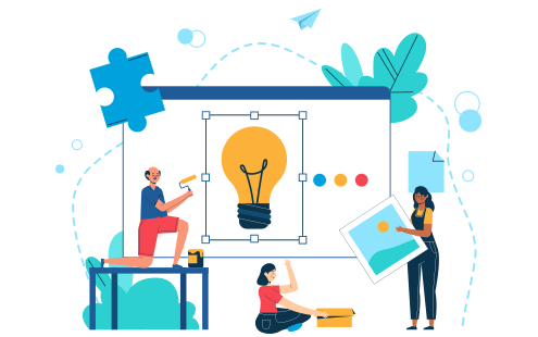 Brand identity development with logo design and creative system